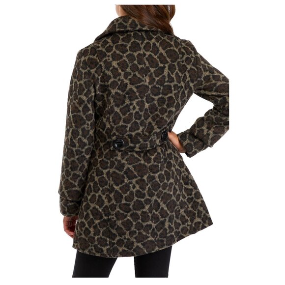 NWOT Vine and Valley Girls Size 16 Leopard Print Pea Coat NEVER WORN - Picture 2 of 15